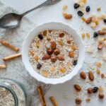 nuts and bowl of cereals