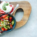 tray of food on white surface